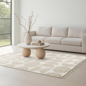 سجادة مودرن الونا 230x150 سم - بيج وكريمي