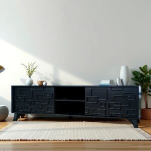 طاولة تلفزيون كارلا 160 سم - اسود