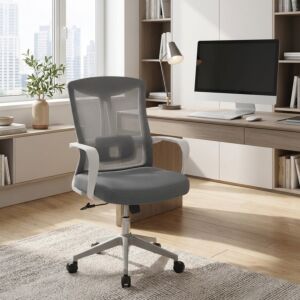 كرسي مكتب قابل لتعديل الارتفاع رومان - رمادي