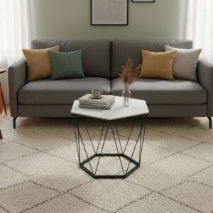 طاولة قهوة سطح سيراميك كوفينا - ابيض