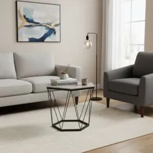 طاولة قهوة سطح سيراميك كوفينا - رمادي