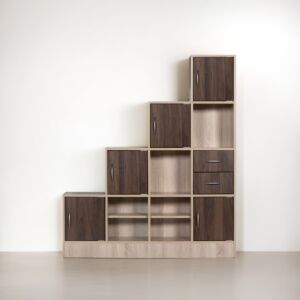 وحدة رفوف روناس لون بيج وبني