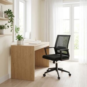 كرسي مكتب قابل لتعديل الارتفاع كازو - اسود