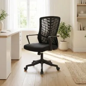 كرسي مكتب قابل لتعديل الارتفاع كارول - اسود