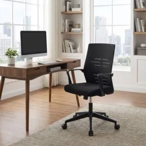 كرسي مكتب قابل لتعديل الارتفاع بيترو - اسود