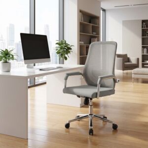 كرسي مكتب قابل لتعديل الارتفاع ديمرا - رمادي