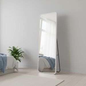 مرآة مقاومة للكسر مع ستاند غلوريا 160 سم - ابيض