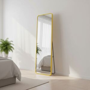 مرآة مقاومة للكسر مع ستاند غلوريا 160 سم - ذهبي