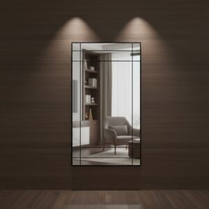 مرآة جدارية فالورا - اسود