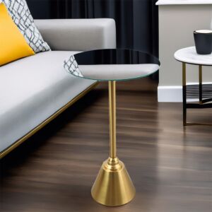 طاولة جانبية كبيرة راوند - ذهبي