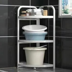 وحدة رفوف تنظيم ثلاث أدوار كورنرا لون أبيض