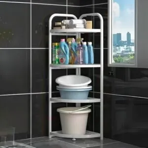 وحدة رفوف تنظيم أربع أدوار كورنرا لون أبيض