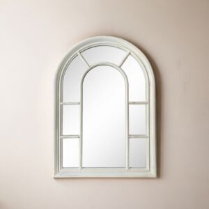 مرآة حائط شكل شباك معتق ساني  -  أبيض 