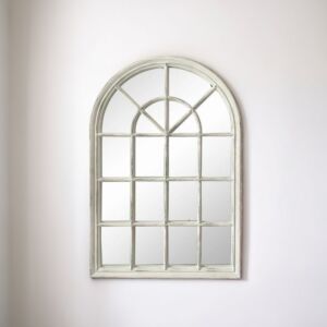 مرآة حائط شكل شباك معتق سيفا  -  أبيض 