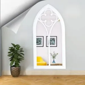 مرآة جدارية بتصميم شباك 71 سم - ابيض