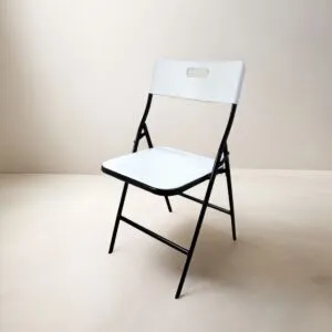 كرسي فايبر قابل للطي 47x79 - أبيض