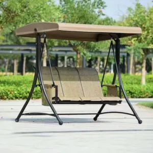 أرجوحة للحديقة بثلاثة مقاعد مع مظلة سونا - بيج