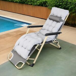 كرسي جلسة خارجية بمسند للرأس قابل للطي - متعدد الالوان