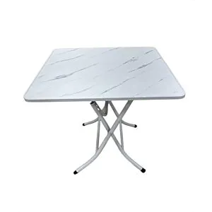 طاولة خارجية قابلة للطي متنقلة - ابيض