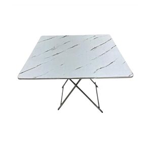 طاولة خارجية مربعة قابلة للطي متنقلة - ابيض