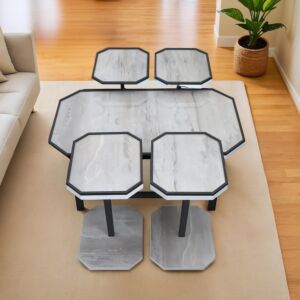 طقم طاولات قهوة متان من 5 قطع 