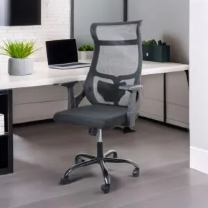 كرسي مكتب متحرك قابل للتعديل ريناي - أسود