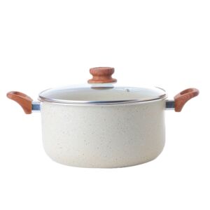 قدر طبخ جرانيت بغطاء 26 سم - بيج