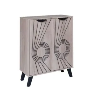 خزانة أحذية بابين خشب ماليزي لوران - بيج