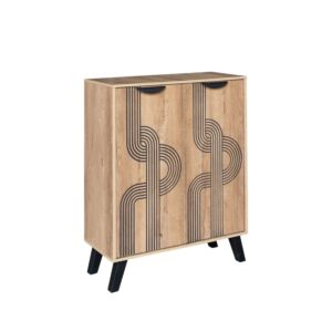 خزانة أحذية بابين خشب ماليزي لاروز - خشبي