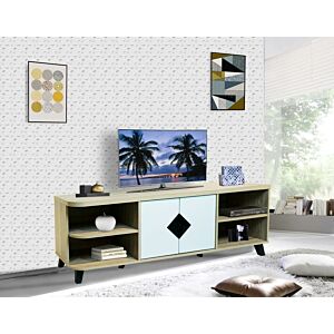 طاولة تلفزيون مورابيج وأبيض