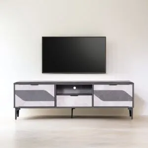 طاولة تلفزيون هاردل - رمادي غامق ورمادي فاتح