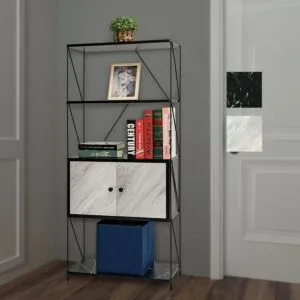 رفوف تنظيم مودرن - ابيض واسود