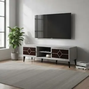 طاولة تلفزيون ستيلا مودرن 180 سم - رمادي