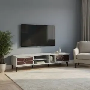 طاولة تلفزيون ستيلا 200 سم - رمادي