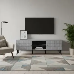 طاولة تلفزيون كابري 160 سم - رمادي