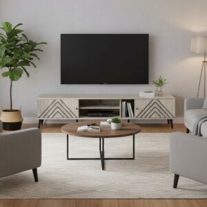 طاولة تلفزيون بورتو 200 سم - بيج