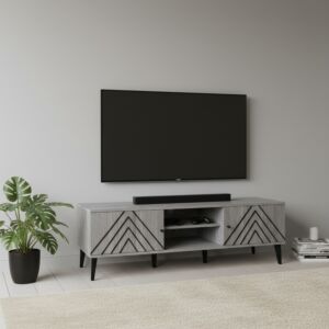 طاولة تلفزيون بورتو 180 سم - رمادي