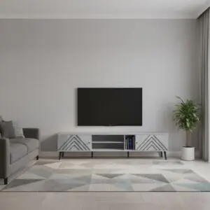 طاولة تلفزيون بورتو 200 سم - رمادي