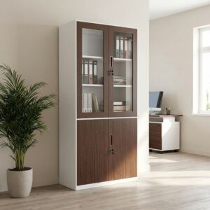 دولاب مكتبي كابيتا - بني وابيض