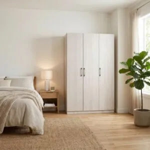 دولاب ملابس 3 أبواب روكيا - بيج