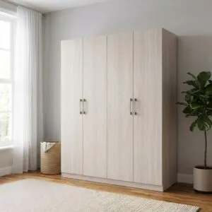 دولاب ملابس 4 أبواب روكيا - بيج