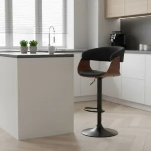 كرسي مرتفع قابل للتعديل بستيم - اسود