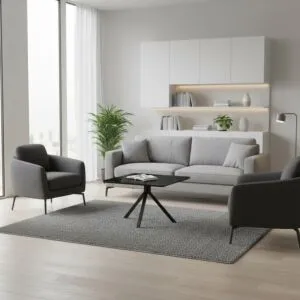 طاولة قهوة بورسلان موديرا - اسود