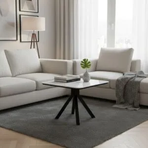 طاولة قهوه بورسلان بلينزا - ابيض