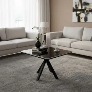 طاولة قهوة بورسلان بلينزا - اسود