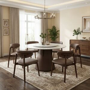 طقم طاولة طعام هافن - 6 اشخاص - رمادي