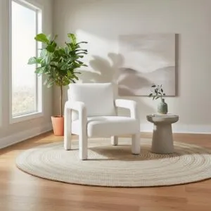 كرسي مفرد إيفو - ابيض