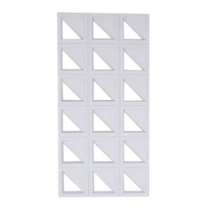 ديكور جداري بولي يوريثان شاولا - ابيض