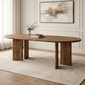 طاولة طعام من مجموعة ريفان - 8 اشخاص - بني