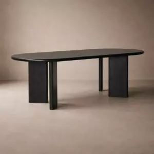 طاولة طعام من مجموعة ريفان - 8 اشخاص - اسود